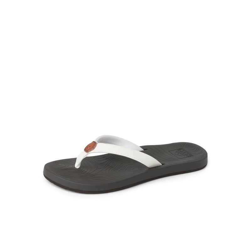 Reef Zen Love Womens Flip Flop, Soft Cushion Footbed, White, 7 - Image 1